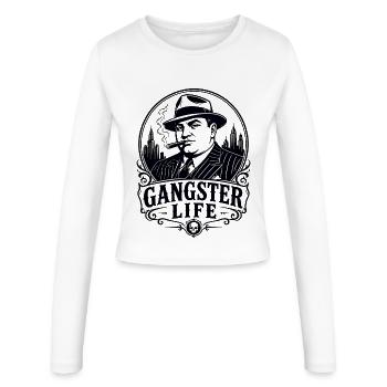 Vie de gangster Mafia Al Capone - Manches longues slim fit Femme - blanc - Devant - AI Model Female 172 light (172cm)