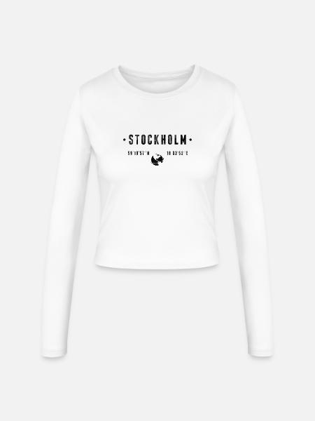 Stockholm - Frauen Slim Fit Langarmshirt - Weiß