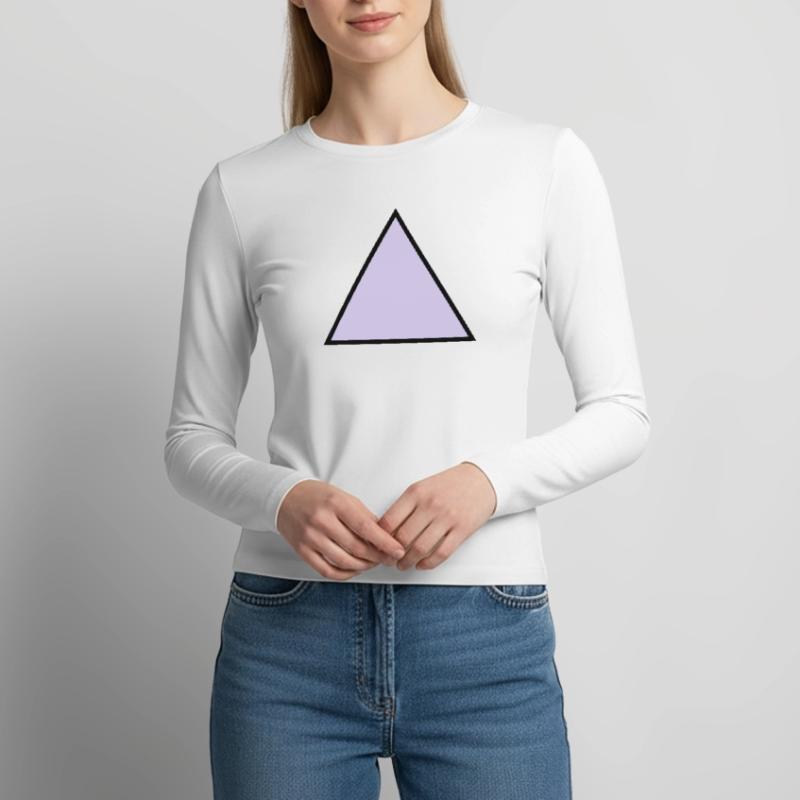 hipster triangle triangle shape Women's Slim Fit Longsleeve