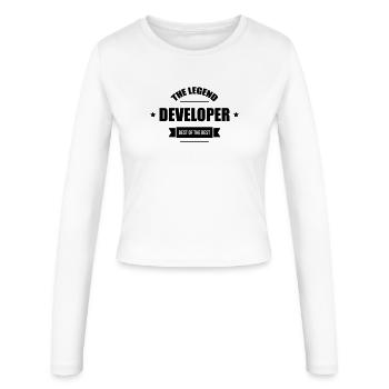 Developer - Women's Slim Fit Longsleeve - white - Front - AI Model Female 172 light (172cm)