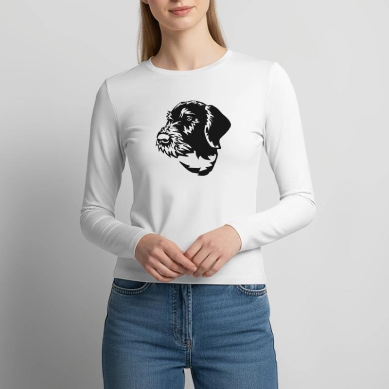 German Wirehaired Pointer Women's Slim Fit Longsleeve