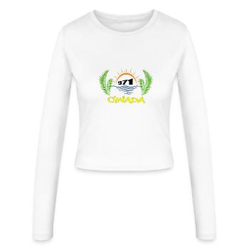 Guadeloupe - Manches longues slim fit Femme - blanc - Devant - AI Model Female 172 light (172cm)