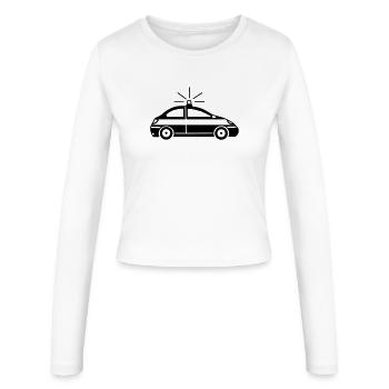 Véhicule de police - Manches longues slim fit Femme - blanc - Devant - AI Model Female 172 light (172cm)