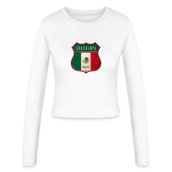Guadalupe Mexico crest design - Women's Slim Fit Longsleeve - white - Front - AI Model Female 172 light (172cm)