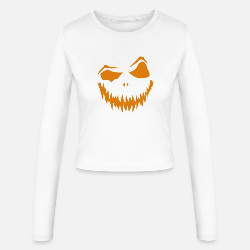 Pumpkin Grimace5 - Women's Slim Fit Longsleeve - white
