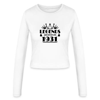 1931 - Born 1931 - Women's Slim Fit Longsleeve - white - Front - AI Model Female 172 light (172cm)