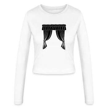 Tende teatro o negozio - Maglietta a maniche lunghe slim fit da donna - bianco - Fronte - AI Model Female 172 light (172cm)