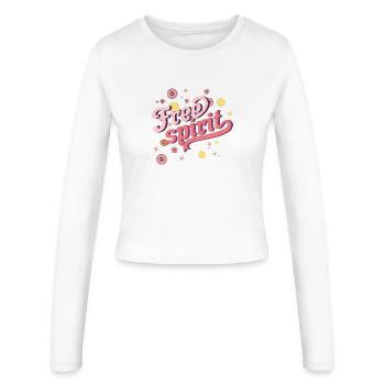 Free spirit, free spirit, freedom, cool spirit - Women's Slim Fit Longsleeve - white - Front - AI Model Female 172 light (172cm)