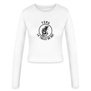 Tema la taille du rat - Manches longues slim fit Femme - blanc - Devant - AI Model Female 172 light (172cm)