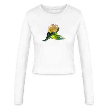 LYS CALLA JAUNE - Manches longues slim fit Femme - blanc - Devant - AI Model Female 172 light (172cm)
