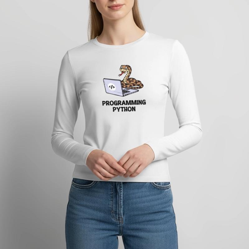 Developer Lustige Sprüche Programmierer Computer Frauen Slim Fit Langarmshirt