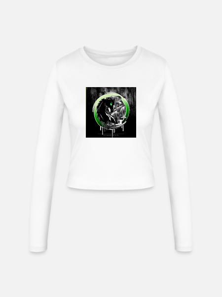 BMG -square - Frauen Slim Fit Langarmshirt - Weiß