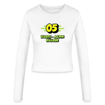 Hochalpiner Nörgler - Frauen Slim Fit Langarmshirt - Weiß - Vorne - AI Model Female 172 light (172cm)