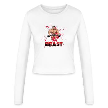 Beast - Women's Slim Fit Longsleeve - white - Front - AI Model Female 172 light (172cm)