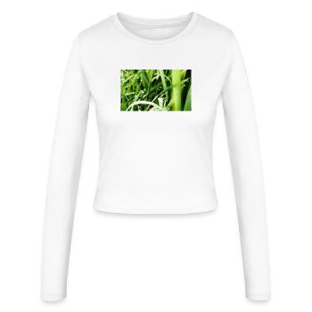 Morning grass - Women's Slim Fit Longsleeve - white - Front - AI Model Female 172 light (172cm)