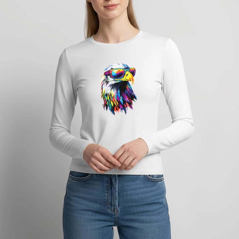 Eagle Bald Eagle Golden Eagle White-tailed Eagle Women's Slim Fit Longsleeve