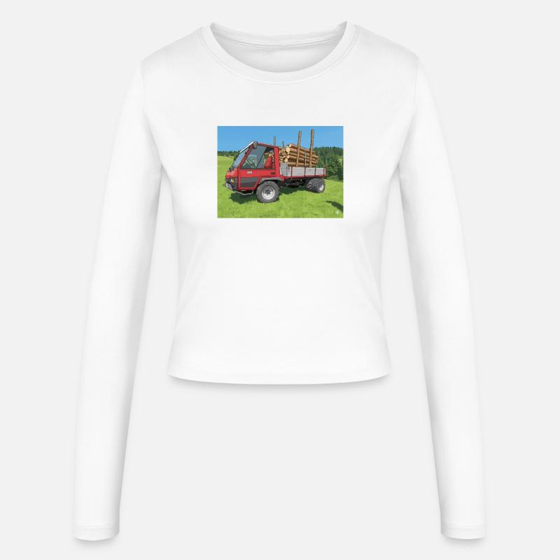 AEBI TP68 - Frauen Slim Fit Langarmshirt - Weiß