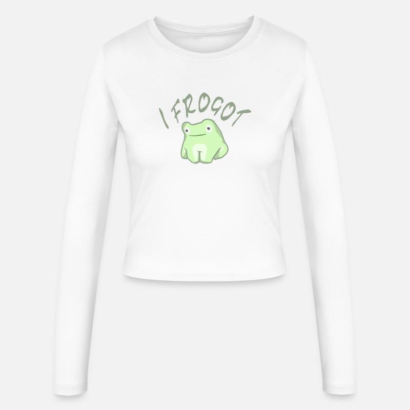 Frogot light - Women's Slim Fit Longsleeve - white