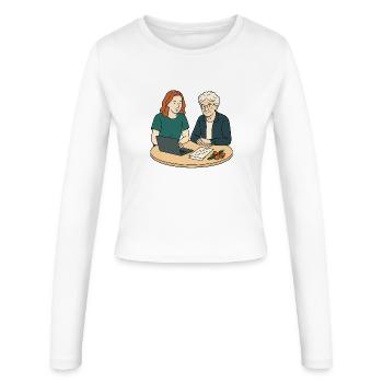 Mamie Karin - Manches longues slim fit Femme - blanc - Devant - AI Model Female 172 light (172cm)