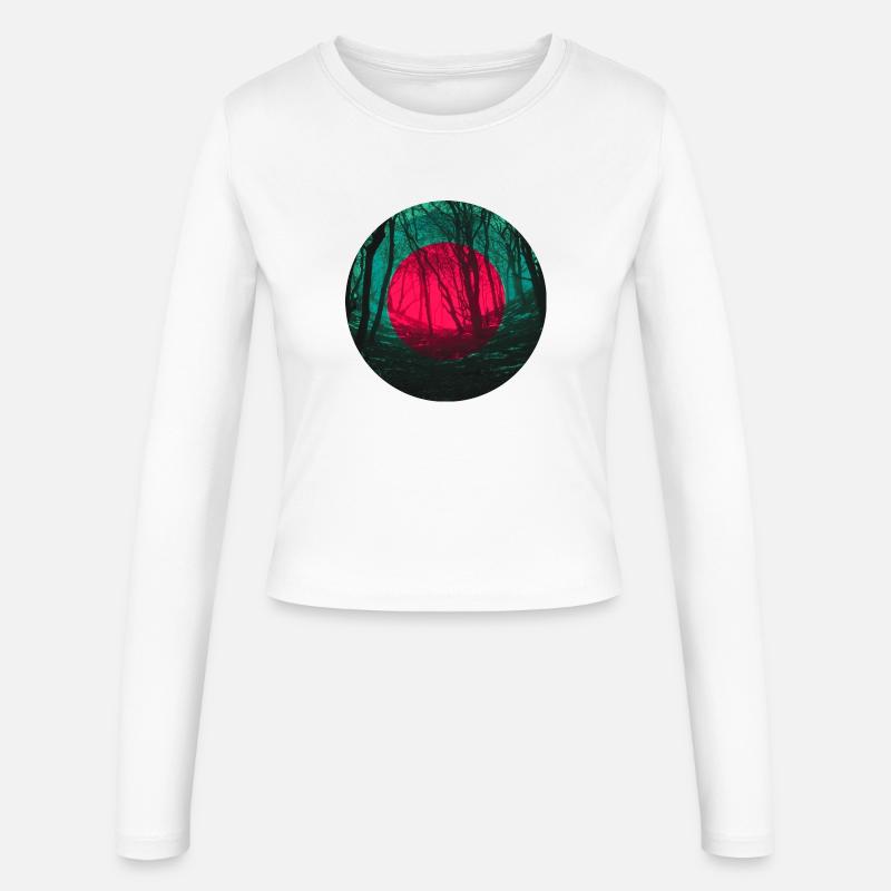 Forest eclipse - Women's Slim Fit Longsleeve - white