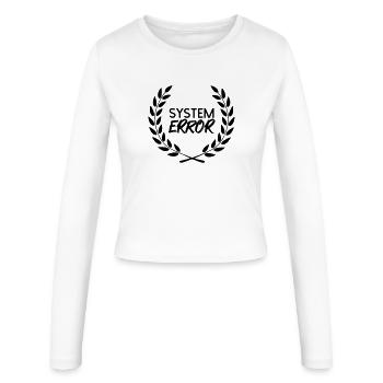 Systemfehler  - Frauen Slim Fit Langarmshirt - Weiß - Vorne - AI Model Female 172 light (172cm)