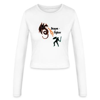 Dragon Fighter - Manches longues slim fit Femme - blanc - Devant - AI Model Female 172 light (172cm)