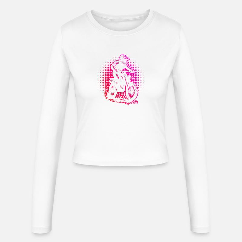 Direct Motocross Statement - Women's Slim Fit Longsleeve - white