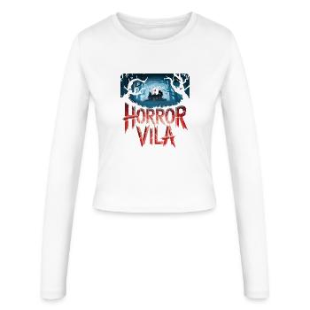 Horreur Vila Maison Hantée Forêt nocturne Effrayante - Manches longues slim fit Femme - blanc - Devant - AI Model Female 172 light (172cm)