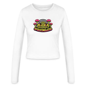 Overstimulated Psychedelic Eyes - Frauen Slim Fit Langarmshirt - Weiß - Vorne - AI Model Female 172 light (172cm)