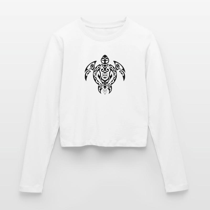 Turtle-3-Black Women's Slim Fit Longsleeve