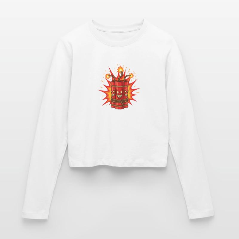 Exploding Dynamite Art Women's Slim Fit Longsleeve