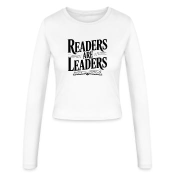 Readers are Leaders - Women's Slim Fit Longsleeve - white - Front - AI Model Female 172 light (172cm)