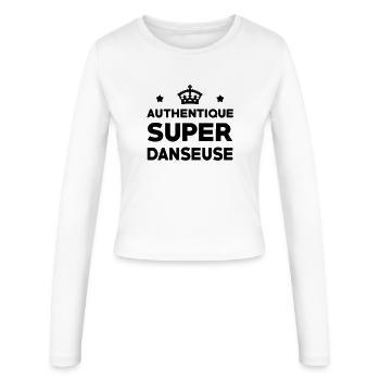 Authentic super dancer - Women's Slim Fit Longsleeve - white - Front - AI Model Female 172 light (172cm)