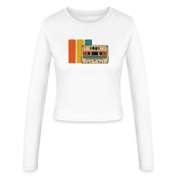 Geburtstag 1981 1981 Geboren 1981 Geburtstag - Frauen Slim Fit Langarmshirt - Weiß - Vorne - AI Model Female 172 light (172cm)