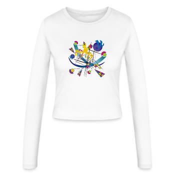Art portable - Symphonie visuelle - Manches longues slim fit Femme - blanc - Devant - AI Model Female 172 light (172cm)