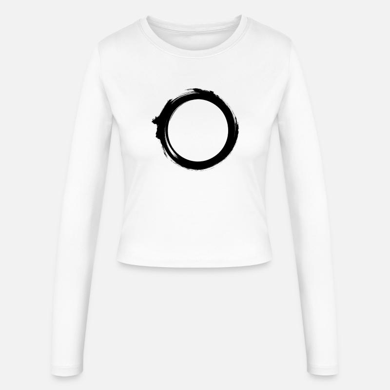 Black Hole Universe Silhouette Minimal Physics - Women's Slim Fit Longsleeve - white