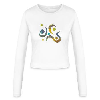Yoga design_17 - Women's Slim Fit Longsleeve - white - Front - AI Model Female 172 light (172cm)