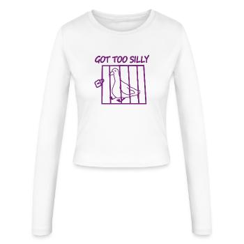 Cage à pigeons trop ridicule - Manches longues slim fit Femme - blanc - Devant - AI Model Female 172 light (172cm)