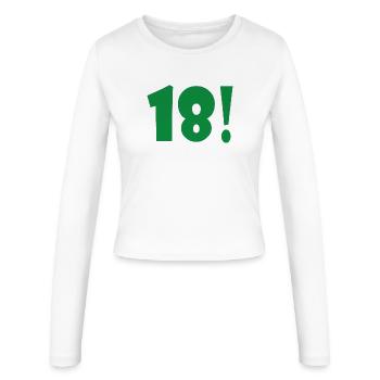 Vert 18 ! Impression exclusive - Manches longues slim fit Femme - blanc - Devant - AI Model Female 172 light (172cm)