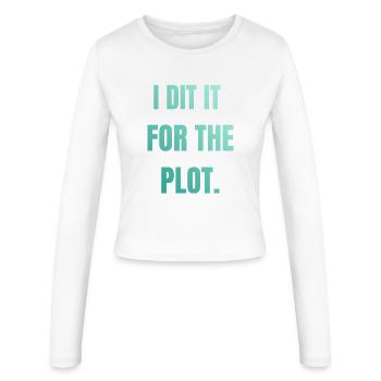 I did it for the plot - Women's Slim Fit Longsleeve - white - Front - AI Model Female 172 light (172cm)