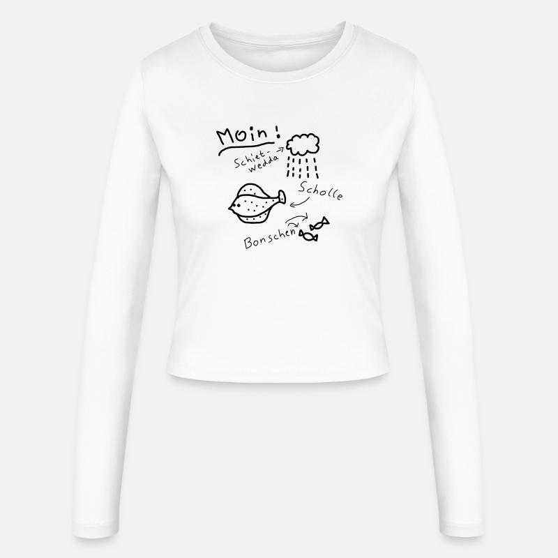 Moin North German Typical Low German - Women's Slim Fit Longsleeve - white