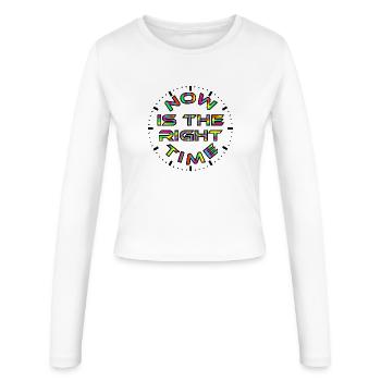 Maintenant & Temps - Manches longues slim fit Femme - blanc - Devant - AI Model Female 172 light (172cm)