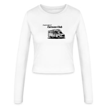 Silhouette graphique caravane - Manches longues slim fit Femme - blanc - Devant - AI Model Female 172 light (172cm)