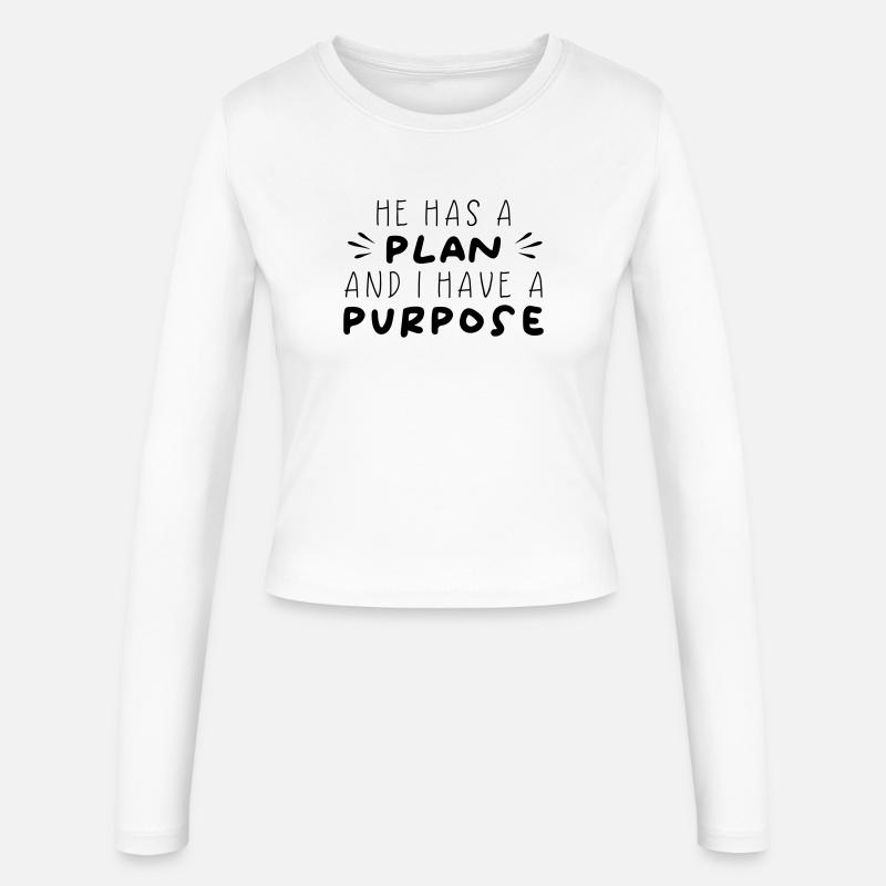 Plan & Purpose - Frauen Slim Fit Langarmshirt - Weiß