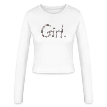 girl - Women's Slim Fit Longsleeve - white - Front - AI Model Female 172 light (172cm)