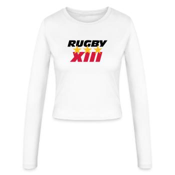 Rugby XIII - Manches longues slim fit Femme - blanc - Devant - AI Model Female 172 light (172cm)