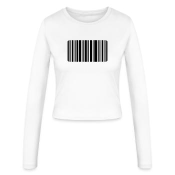 code barre - Manches longues slim fit Femme - blanc - Devant - AI Model Female 172 light (172cm)