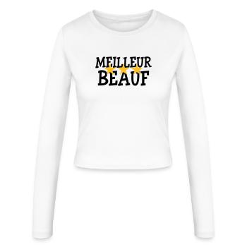 Meilleur Beauf - Manches longues slim fit Femme - blanc - Devant - AI Model Female 172 light (172cm)