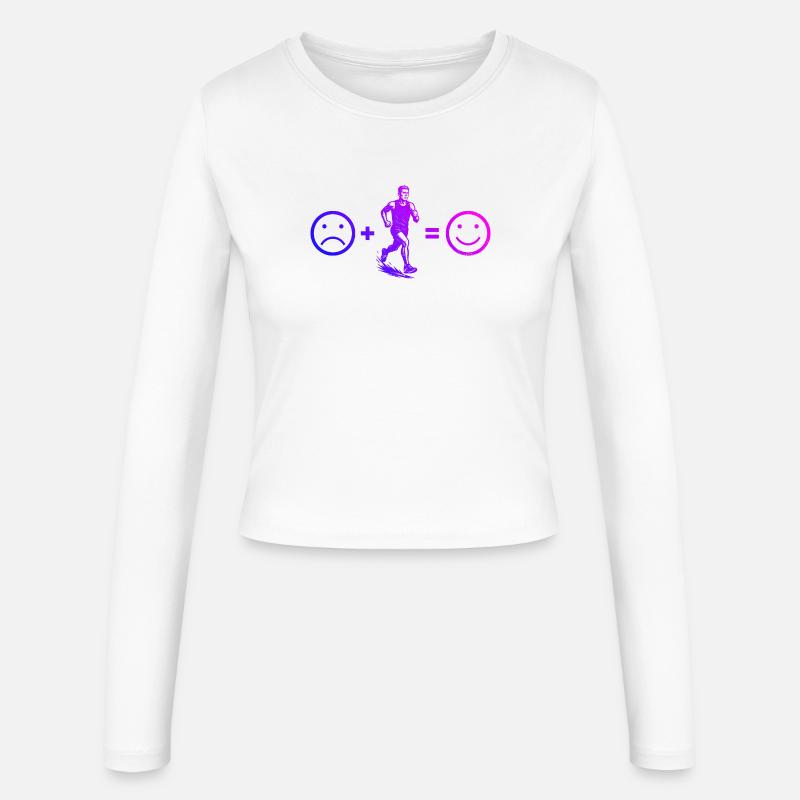 Conception de course pleine de caractère - Manches longues slim fit Femme - blanc