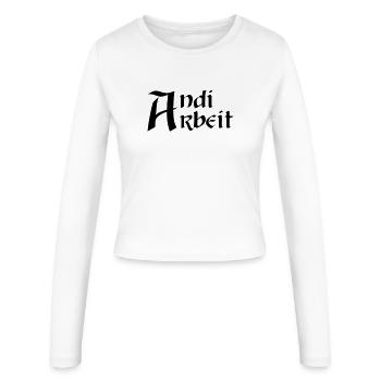 Andi Arbeit - Frauen Slim Fit Langarmshirt - Weiß - Vorne - AI Model Female 172 light (172cm)